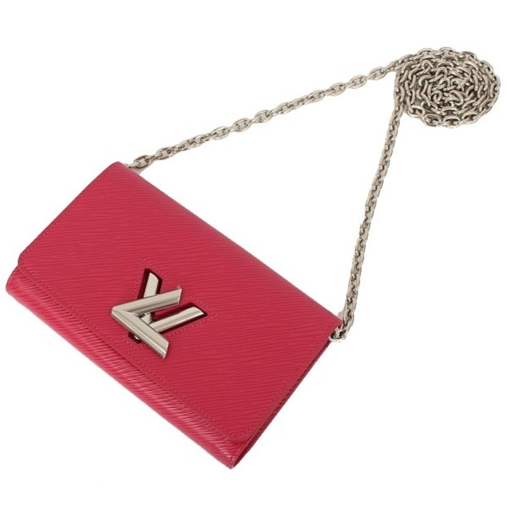 Louis Vuitton Portefeuille Twist Chain Wallet Epi Freesia Pink